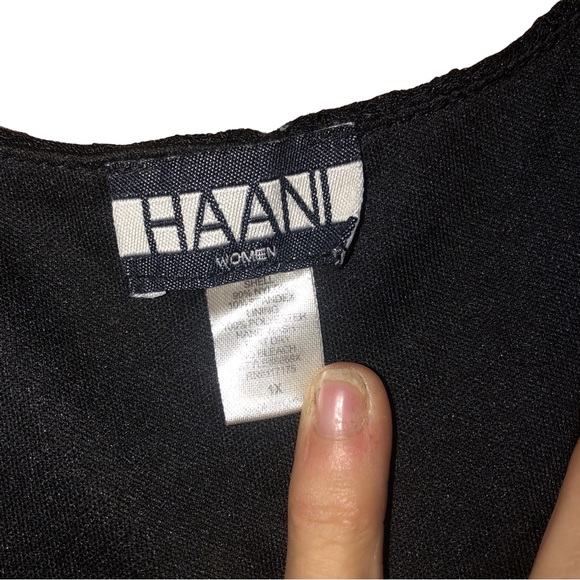 HAANI dress size 1X black lace fit and flare sleeveless - Picture 4 of 4